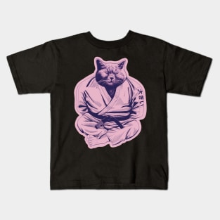 Buddha Cat - Cat sensei Kids T-Shirt